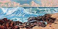 Turbulent Shore, 36 x 72 inches, a/wp, $2400
